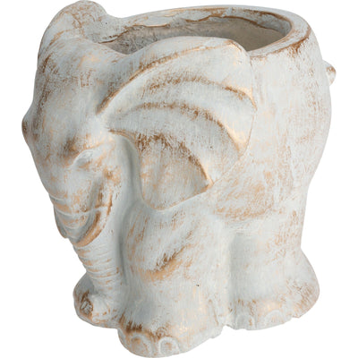 Statua decorativa in poliresina Elefante porta vaso da esterno per giardino