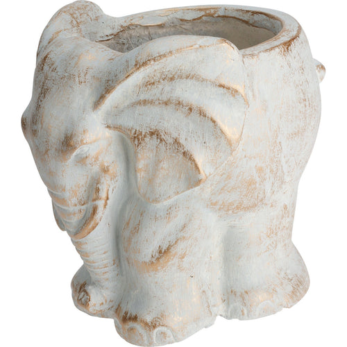 Statua decorativa in poliresina Elefante porta vaso da esterno per giardino