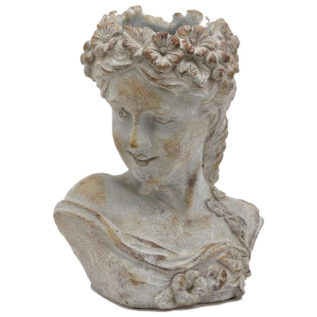 Statua decorativa vaso testa da giardino e veranda scultura greca Cemento