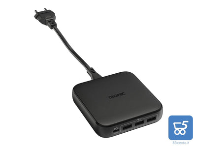 Stazione di Ricarica TRONIC Power Port per Laptop Tablet e Smartphone 3x USB A, 1x USB-C PD 45W - EX DEMO