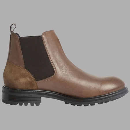 Stivaletti in Pelle Chelsea Boot Uomo Tommy Hilfiger Marroni