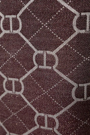 Stola Twinset donna dégradé con logo all over e frange