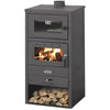 Stufa a legna blist br con forno potenza termica 12 kw 140m3 colore nero opaco antracite