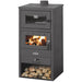 Stufa a legna blist br con forno potenza termica 12 kw 140m3 colore nero opaco antracite