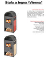 Stufa a legna con vano portalegna blist vienna potenza termica 8-10 kw colore beige