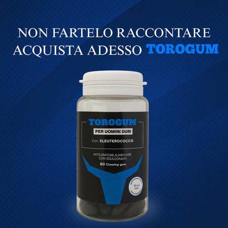 Torogum Integratore Sessuale Chewing Gum Erezione Pene Extra Forte Maca per Uomo Tribulus 60pz