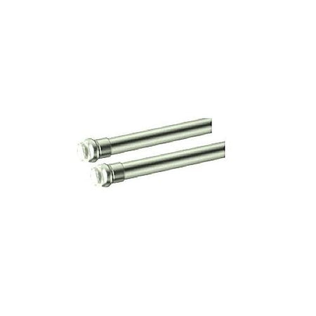 SWISH - 2 BACCHETTE TONDE A PRESSIONE DIAM. 8MM 50-55 CM IN ALLUMINIO COLORE NICKEL SATINATO