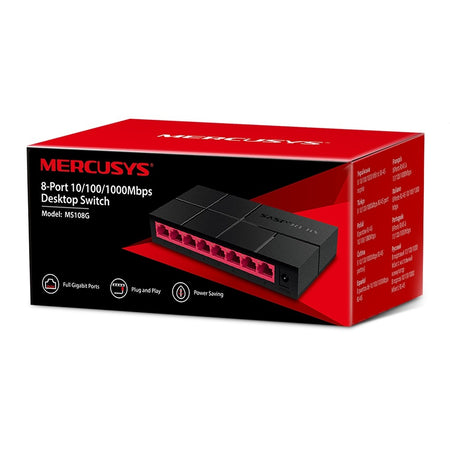 Switch Desktop 8-Porte 10/100/1000Mbps - Mercusys Ms108G