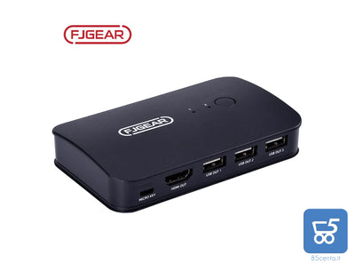 Switch KVM HDMI 4K 2 Computer Possono Condividere 1 set di monitor stampante tastiera mouse chiavetta USB