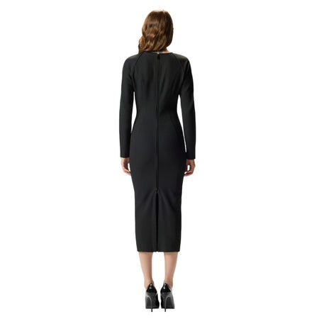 Pinko vestiti casual donna pinko - frutta abito crepe poly - nero da donna