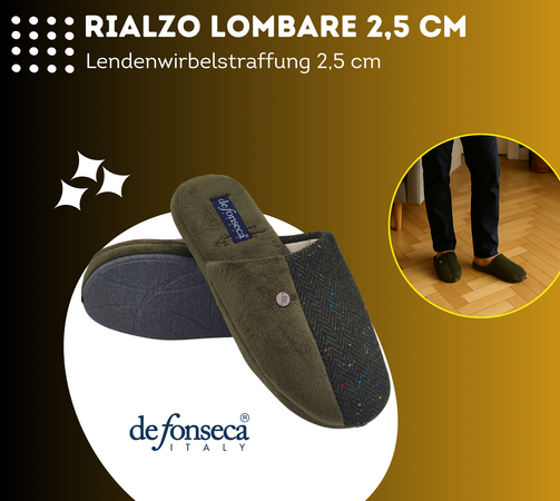 de fonseca Savoia Ciabatte Uomo Invernali da Casa, Pantofole Chiuse e Calde, Produzione Artigianale