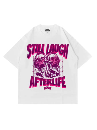 T-Shirt Bianca 220gr Oversize Cotone Made Italy AfterLife