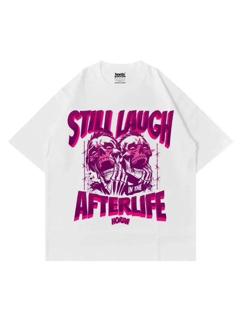 T-Shirt Bianca 220gr Oversize Cotone Made Italy AfterLife