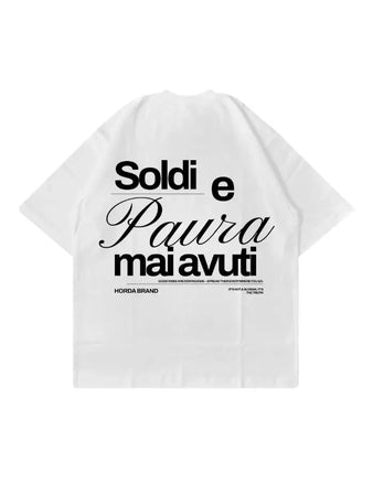 T-Shirt Boxy Fit Oversize 100% Cotone Made in Italy Never Had Horda Brand