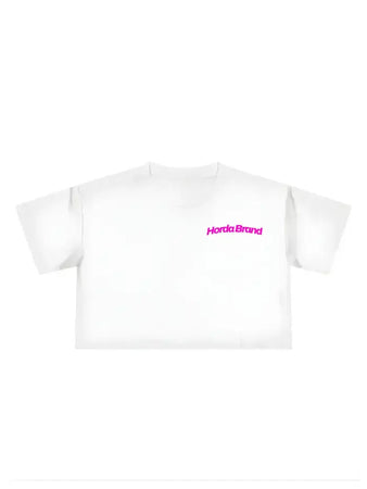 T-Shirt Cropped Donna Made in Italy Intention - 100% Cotone 180g