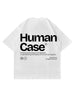 T-Shirt Human Case Boxy Fit Oversize 100% Cotone Made in Italy Horda Brand
