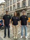 T-Shirt Nera 100% Cotone Made in Italy Don't Look