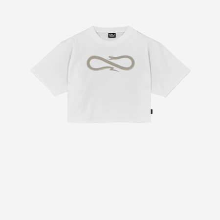 T-Shirt Propaganda Logo Cropped White