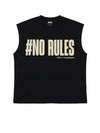 T-Shirt Nera 220gr Oversize Cotone Made in Italy No Rules