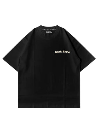 T-Shirt Nera Boxy Fit 200g Made in Italy - Horda Brand