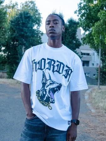 T-shirt 100% cotone Dobermann Gotic made in italy Horda Brand Streetwear