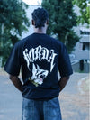 T-shirt Boxy Fit Nera 100% cotone Gotic Dog Horda Brand Streetwear