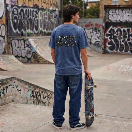 T-shirt Ghettoblaster Metal vintage blu