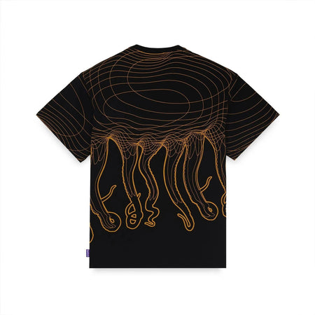 T-shirt Octopus black yellow Evangelion Eva 00
