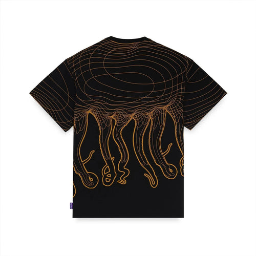 T-shirt Octopus black yellow Evangelion Eva 00