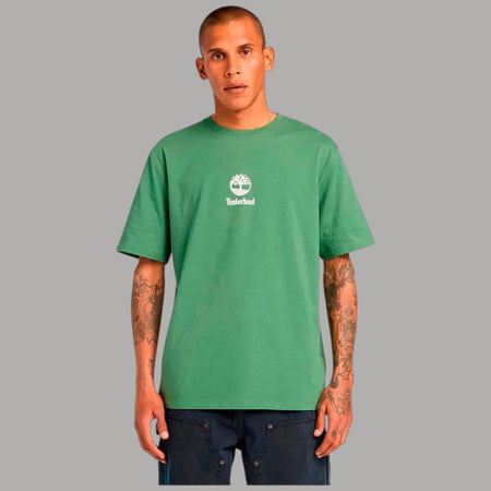 T-shirt Timberland Cotone Autentica con Logo Stampato