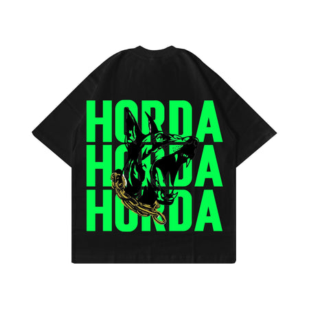 T-shirt Urban Outfitters oversized Tee Nera 100% Cotone Boxy Fit Horda X3 Horda Brand Streetwear