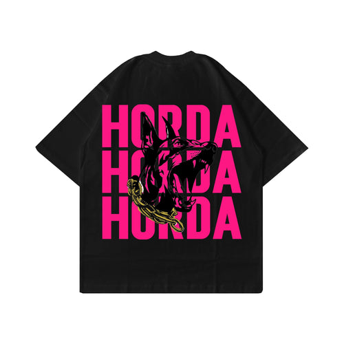 T-shirt Urban Outfitters oversized Tee Nera 100% Cotone Boxy Fit Horda X3 Horda Brand Streetwear