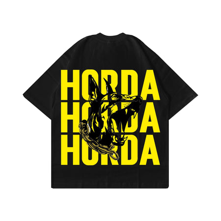 T-shirt Urban Outfitters oversized Tee Nera 100% Cotone Boxy Fit Horda X3 Horda Brand Streetwear