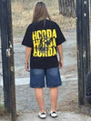 T-shirt Urban Outfitters oversized Tee Nera 100% Cotone Boxy Fit Horda X3 Horda Brand Streetwear