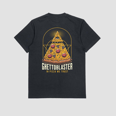 T-shirt unisex Ghettoblaster Pizza black