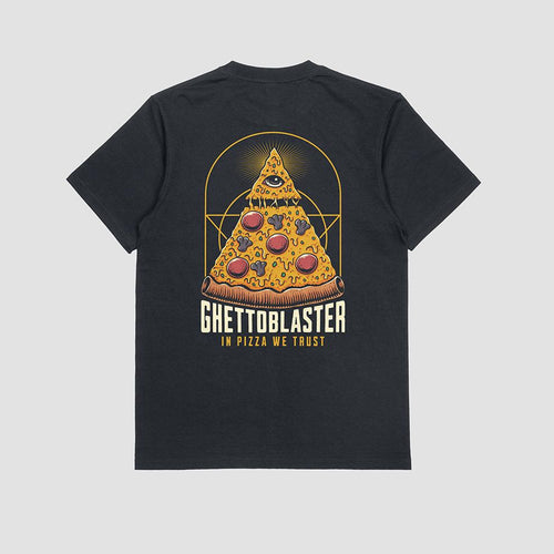 T-shirt unisex Ghettoblaster Pizza black