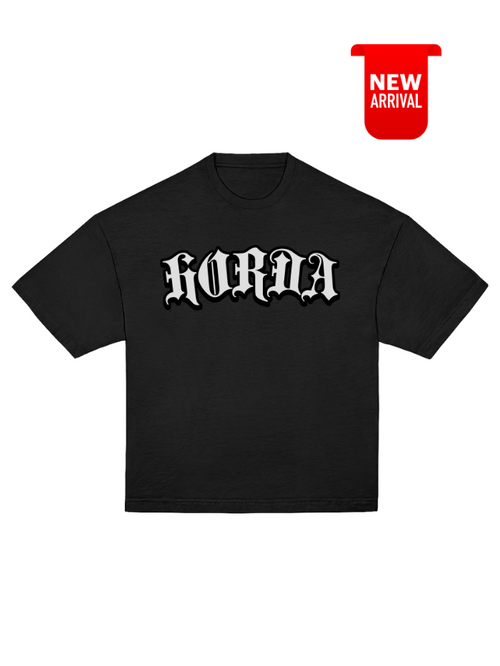T-shirt nera 100% cotone Horda Gotic