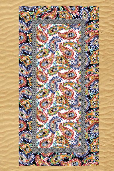 Telo Da Mare Donna Multicolore Fantasia cashmere mediterraneo