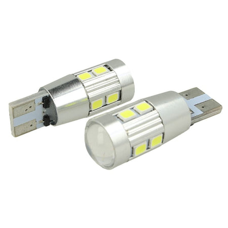 COPPIA LUCI POSIZIONE BMW X3 E83 CANBUS NO ERRORE 10LED 6W SMD CON LENTE BIANCO 6000K