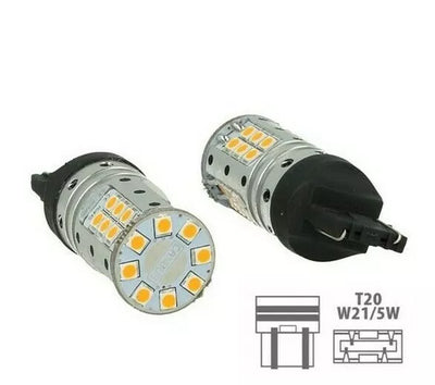 LAMPADE LED FRECCIA ARANCIONE T20 7443 W21/5W PER MACCHINE GIAPPONESI E AMERICANE