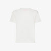 T-shirt donna Sun68 bianco panna special dyed in cotone con ricamo fluo