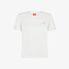 T-shirt donna Sun68 bianco panna special dyed in cotone con ricamo fluo