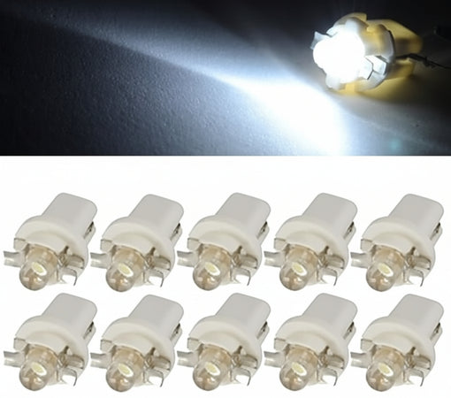 Lotto 10 Luci Lampadine Led T5 B8.5D Lampadine Luci BIANCO FREDDO Auto Cruscotto Strumenti Quadro