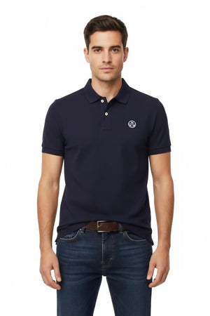 Polo North&Sails per uomo a manica corta cotone 100% due bottoni