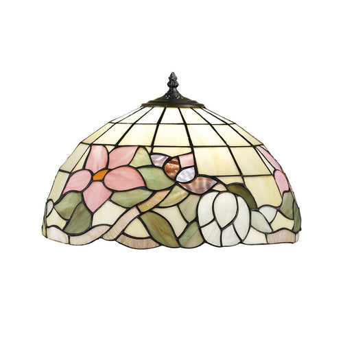 Paralume Tiffany Vetro Decorato Multicolor D. 40 Cm