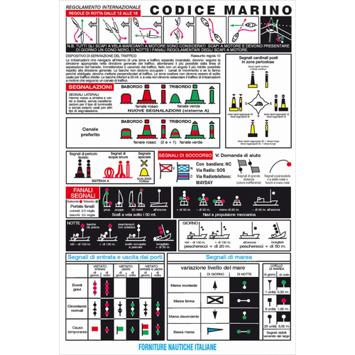Tabella Codice Marino Cm. 16X24