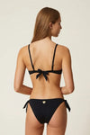 Bikini triangolo con ricamo paillettes e slip annodato | TWINSET