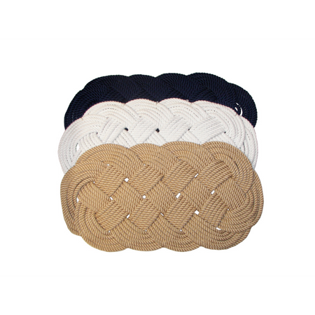 Tappeto Corda Bianco Mm.600X330