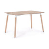 Tavolo David con gambe in legno di faggio, piano in mdf rivestito in carta melaminica