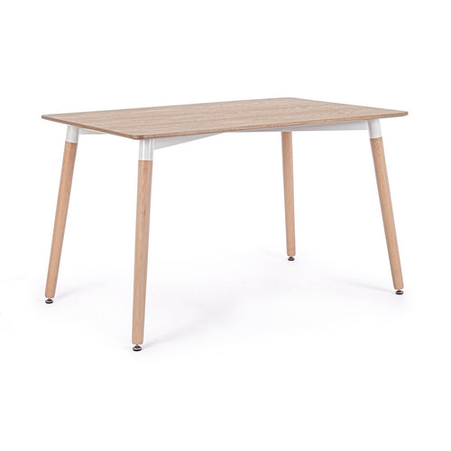 Tavolo David con gambe in legno di faggio, piano in mdf rivestito in carta melaminica